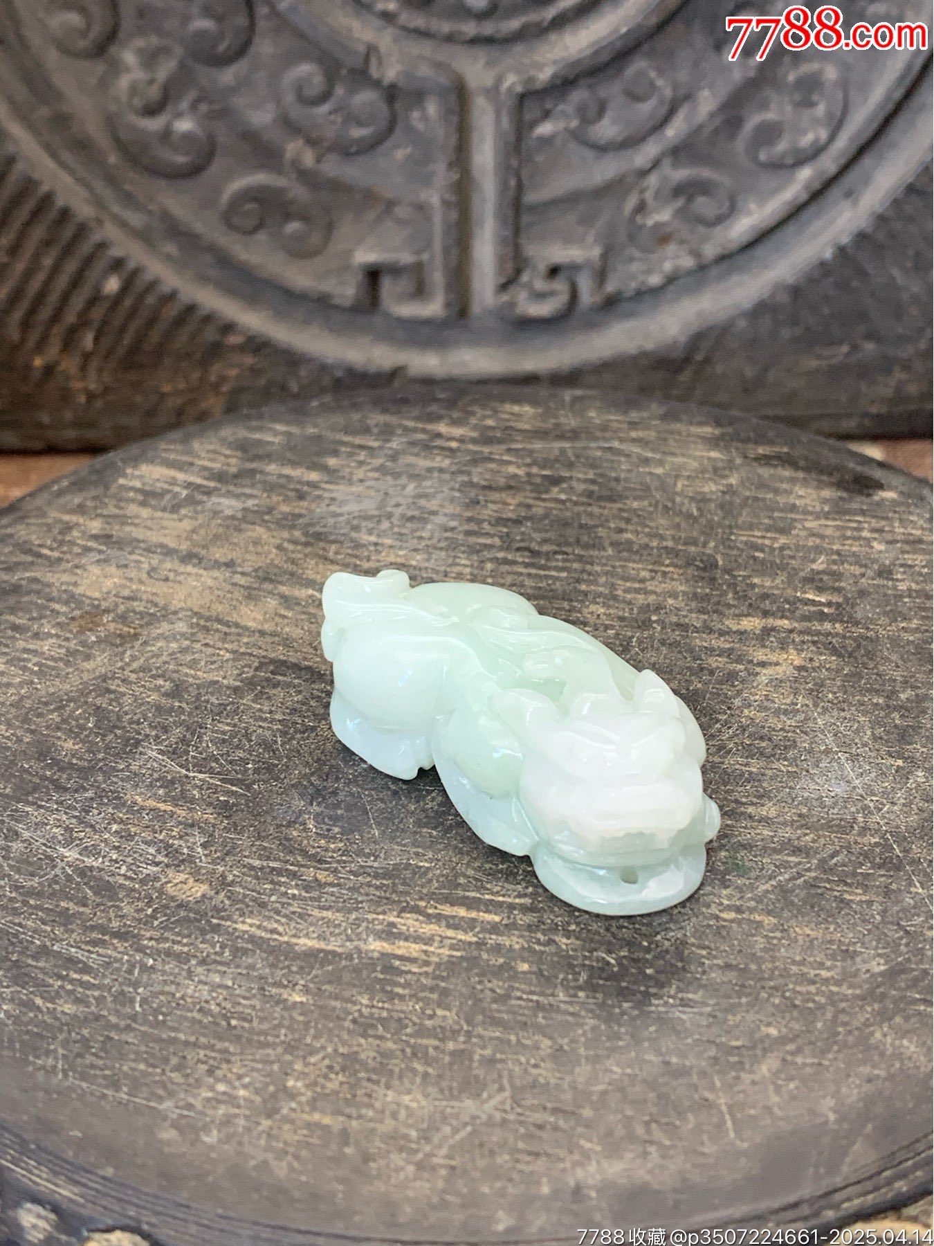 純天然A貨翡翠貔貅大掛件_價(jià)格100元_第9張_