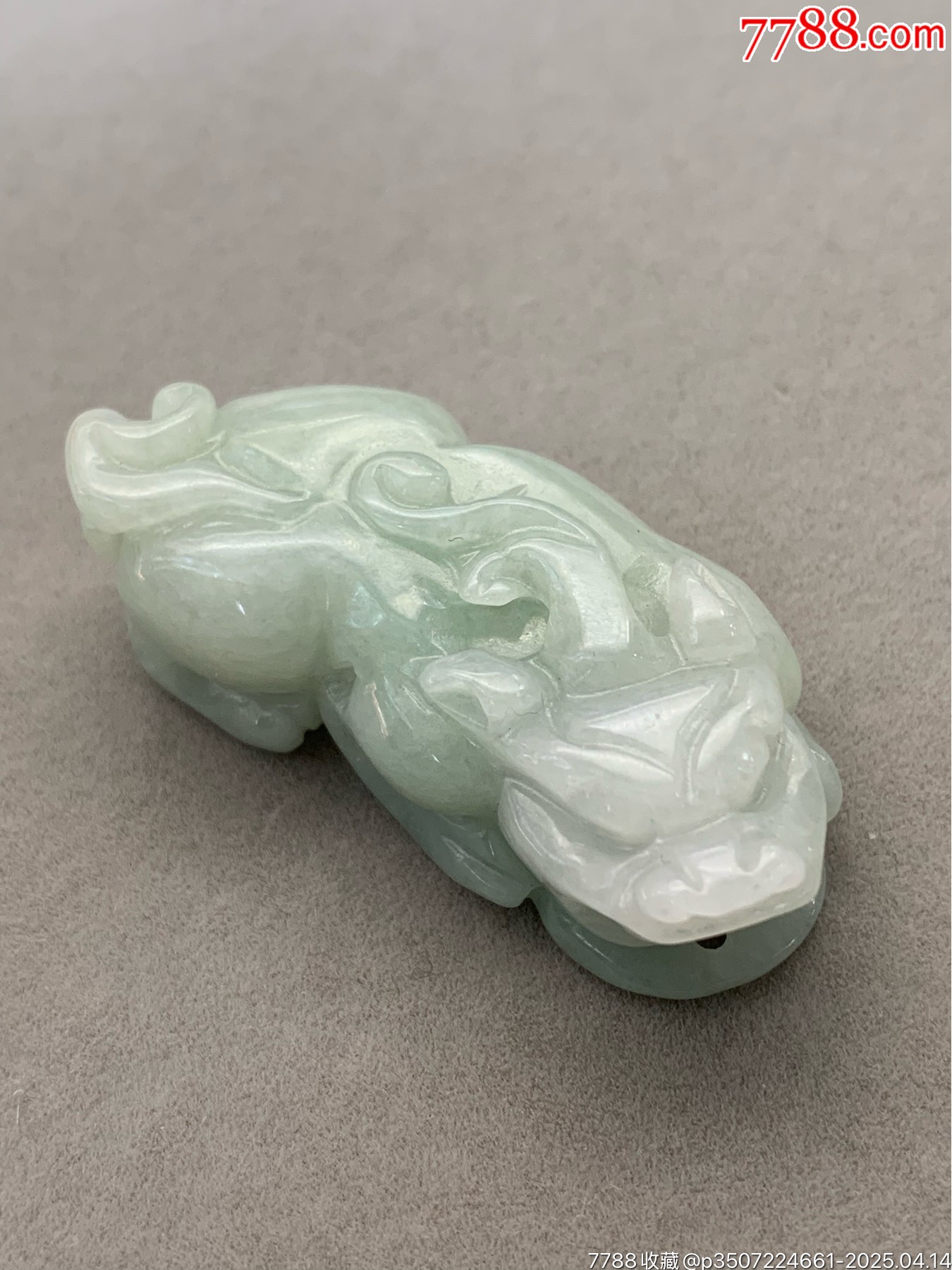 純天然A貨翡翠貔貅大掛件_價(jià)格100元_第11張_