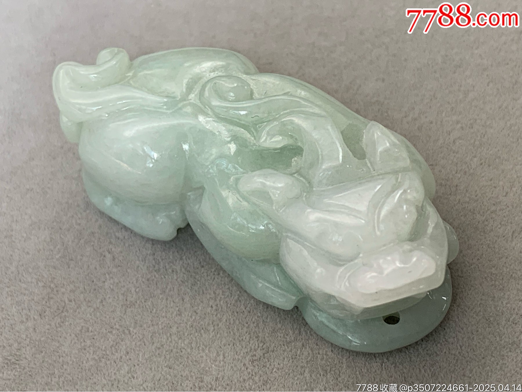 純天然A貨翡翠貔貅大掛件_價(jià)格100元_第15張_