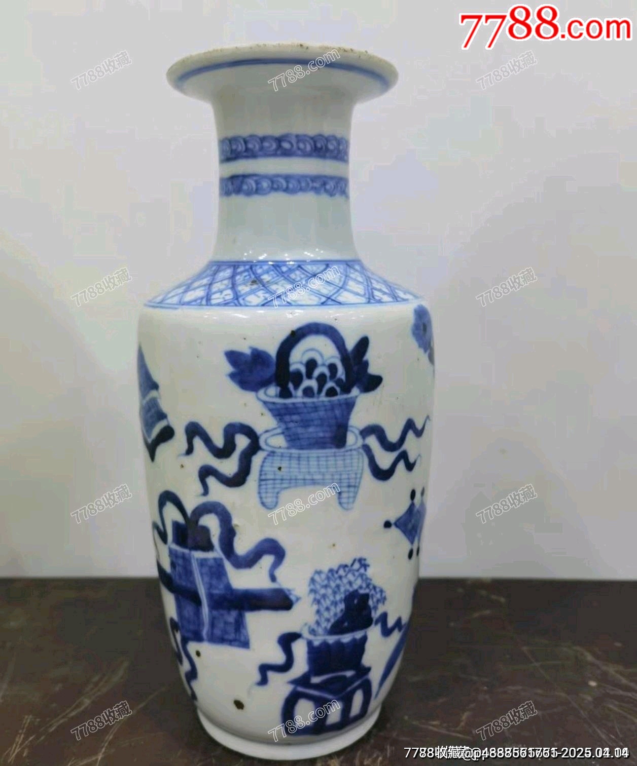 晚清民國青花八寶瓷瓶_價(jià)格381元【蘭馨堂古玩收藏藝術(shù)】_第1張_
