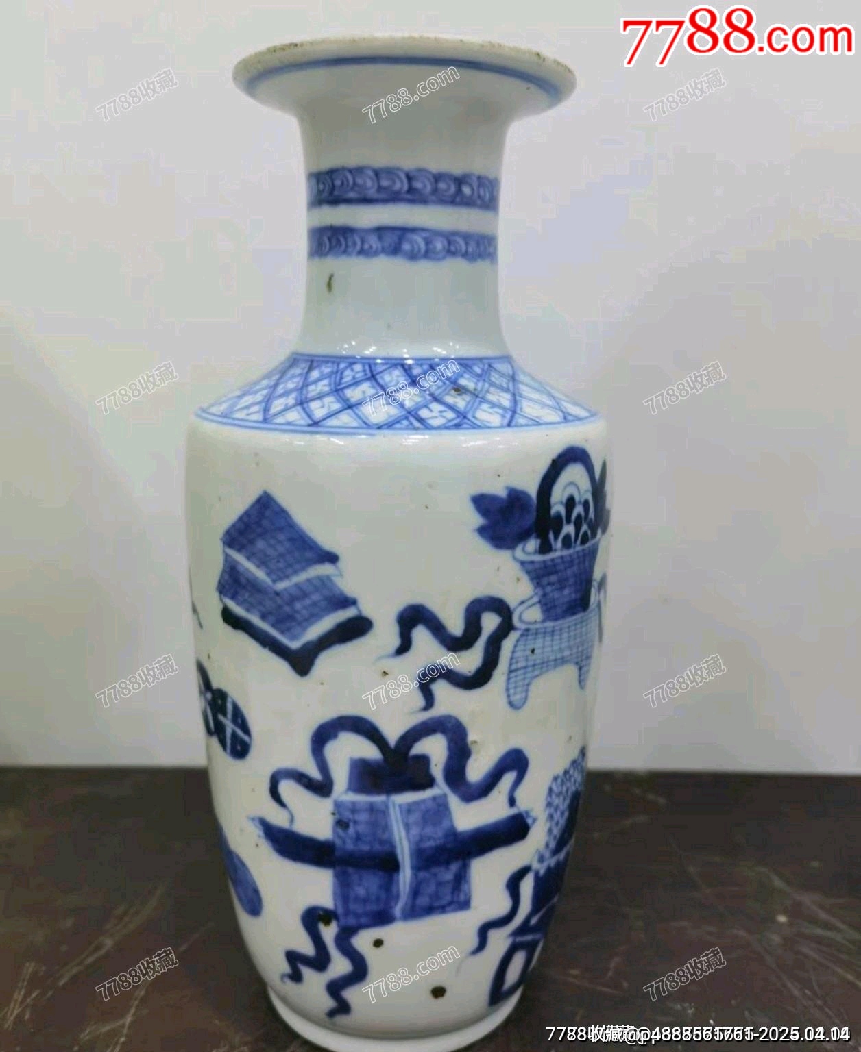 晚清民國青花八寶瓷瓶_價(jià)格381元【蘭馨堂古玩收藏藝術(shù)】_第4張_