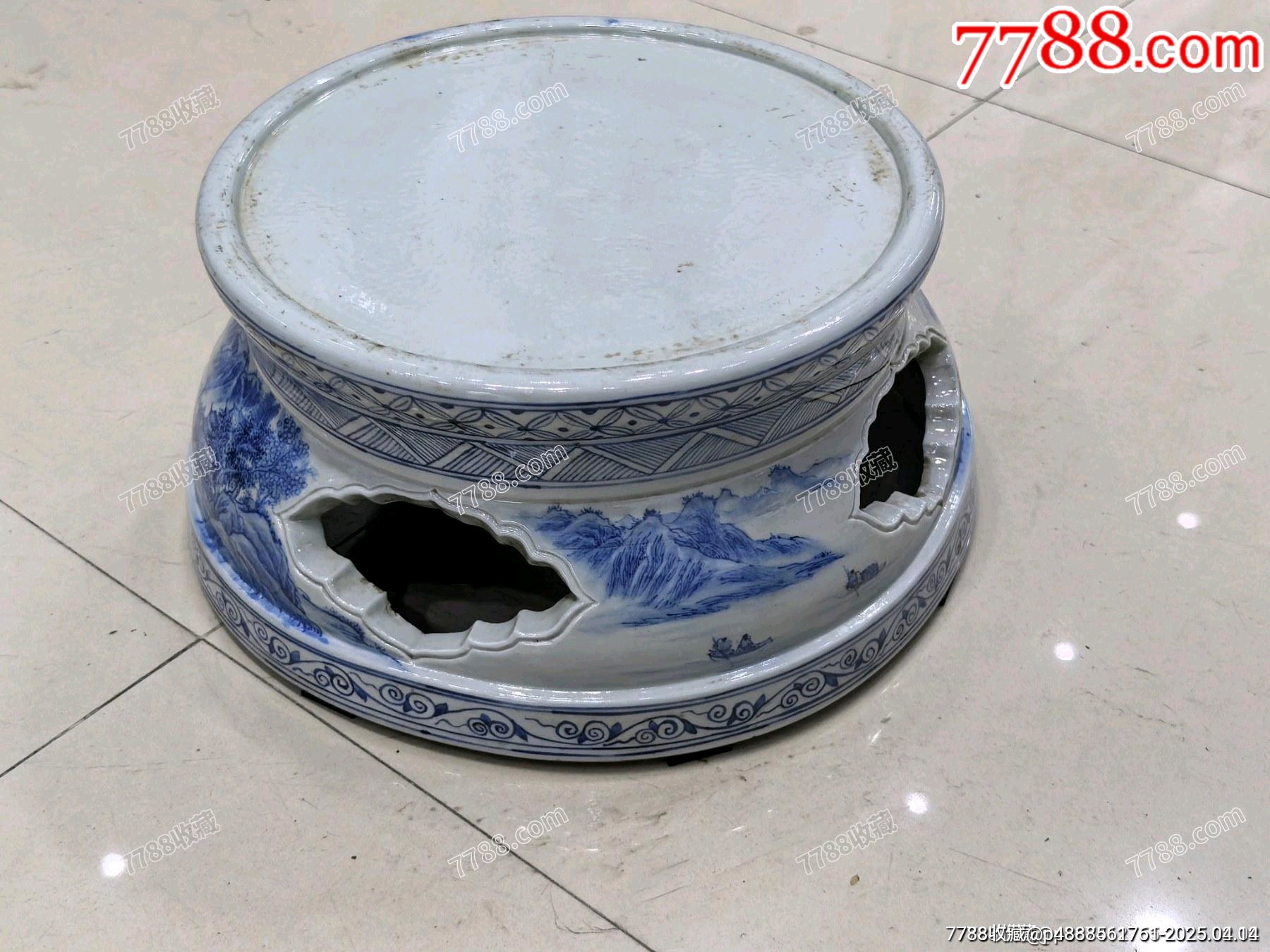 民國(guó)至創(chuàng)匯大尺寸青花花瓶座擺件_價(jià)格361元【蘭馨堂古玩收藏藝術(shù)】_第5張_