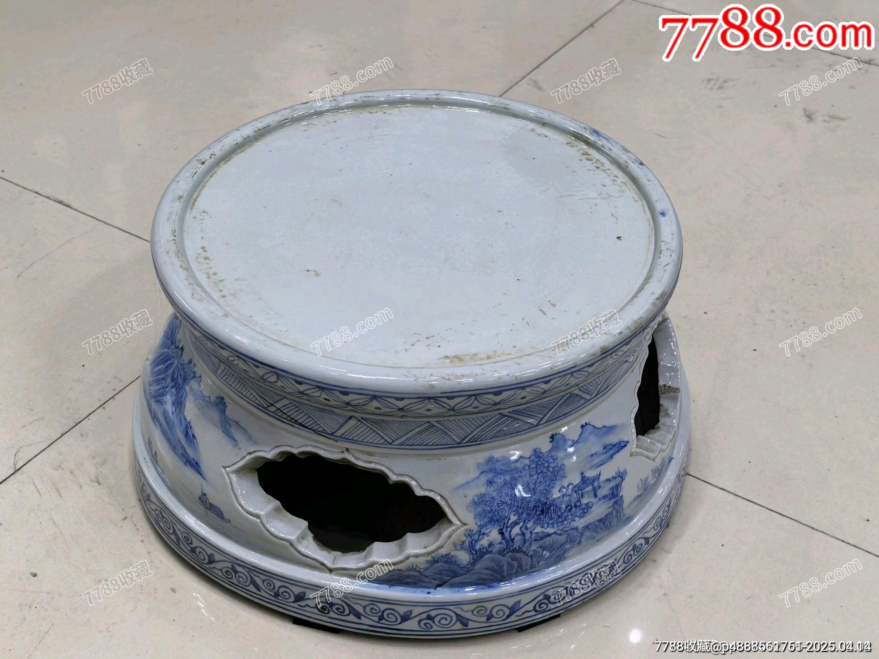 民國(guó)至創(chuàng)匯大尺寸青花花瓶座擺件_價(jià)格361元【蘭馨堂古玩收藏藝術(shù)】_第6張_
