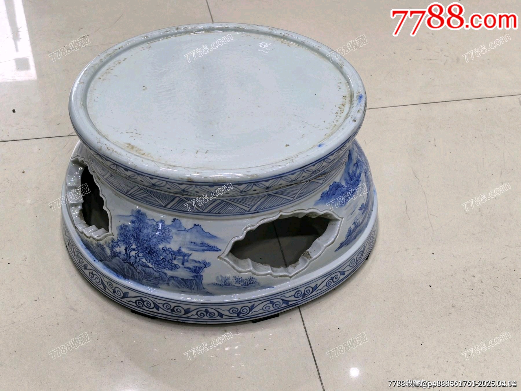 民國(guó)至創(chuàng)匯大尺寸青花花瓶座擺件_價(jià)格361元【蘭馨堂古玩收藏藝術(shù)】_第7張_