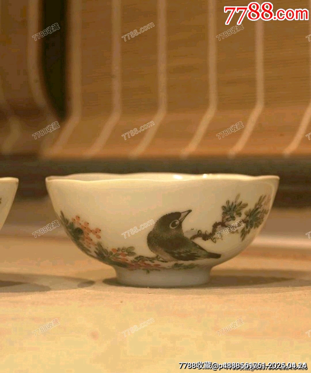 清乾隆粉彩花鳥詩文瓷碗一對_價格551元【蘭馨堂古玩收藏藝術】_第6張_