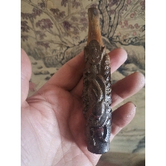 清晚期黃楊木龍煙嘴
