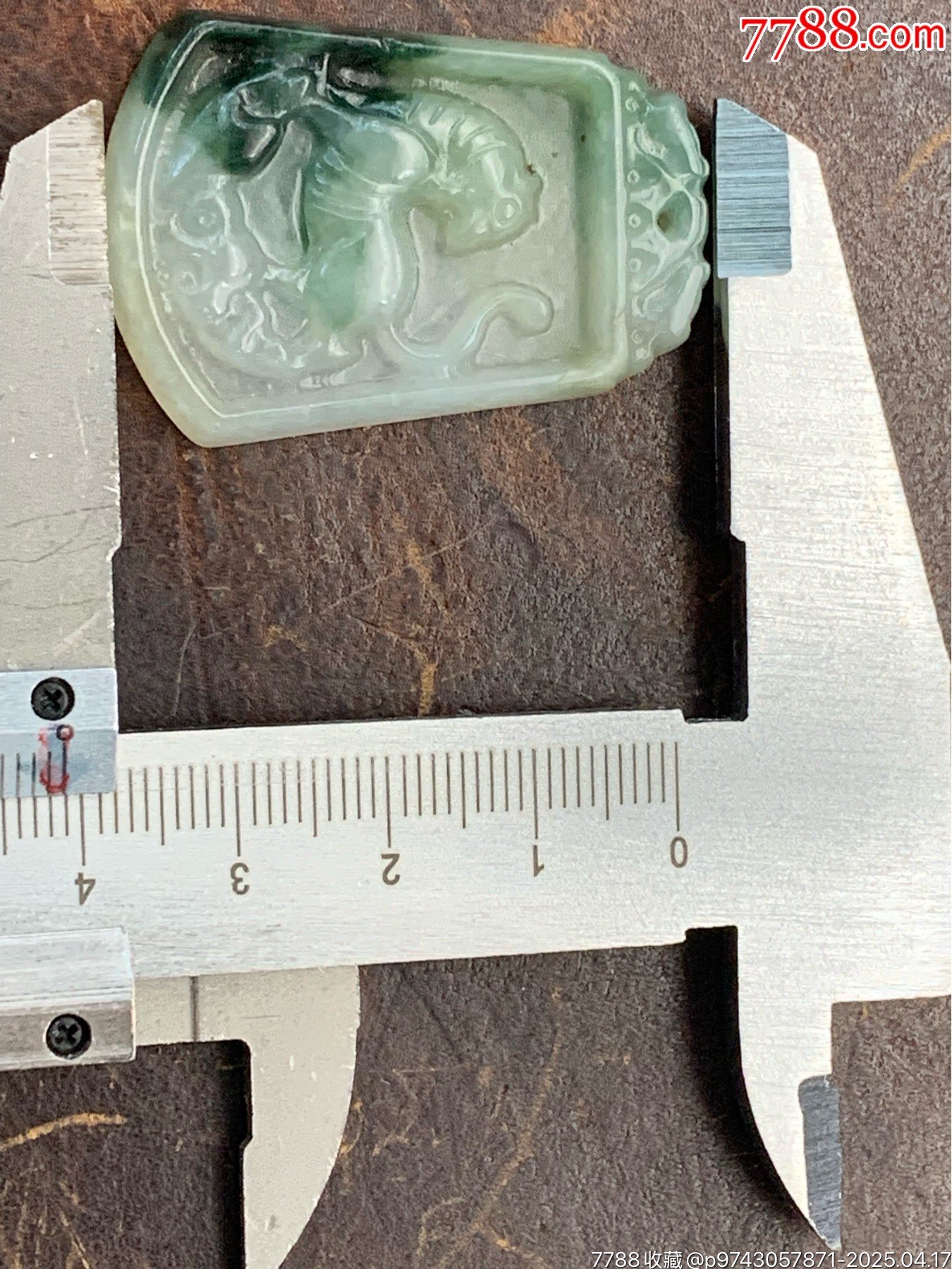 純天然A貨翡翠老貨虎牌_價格25元_第4張_