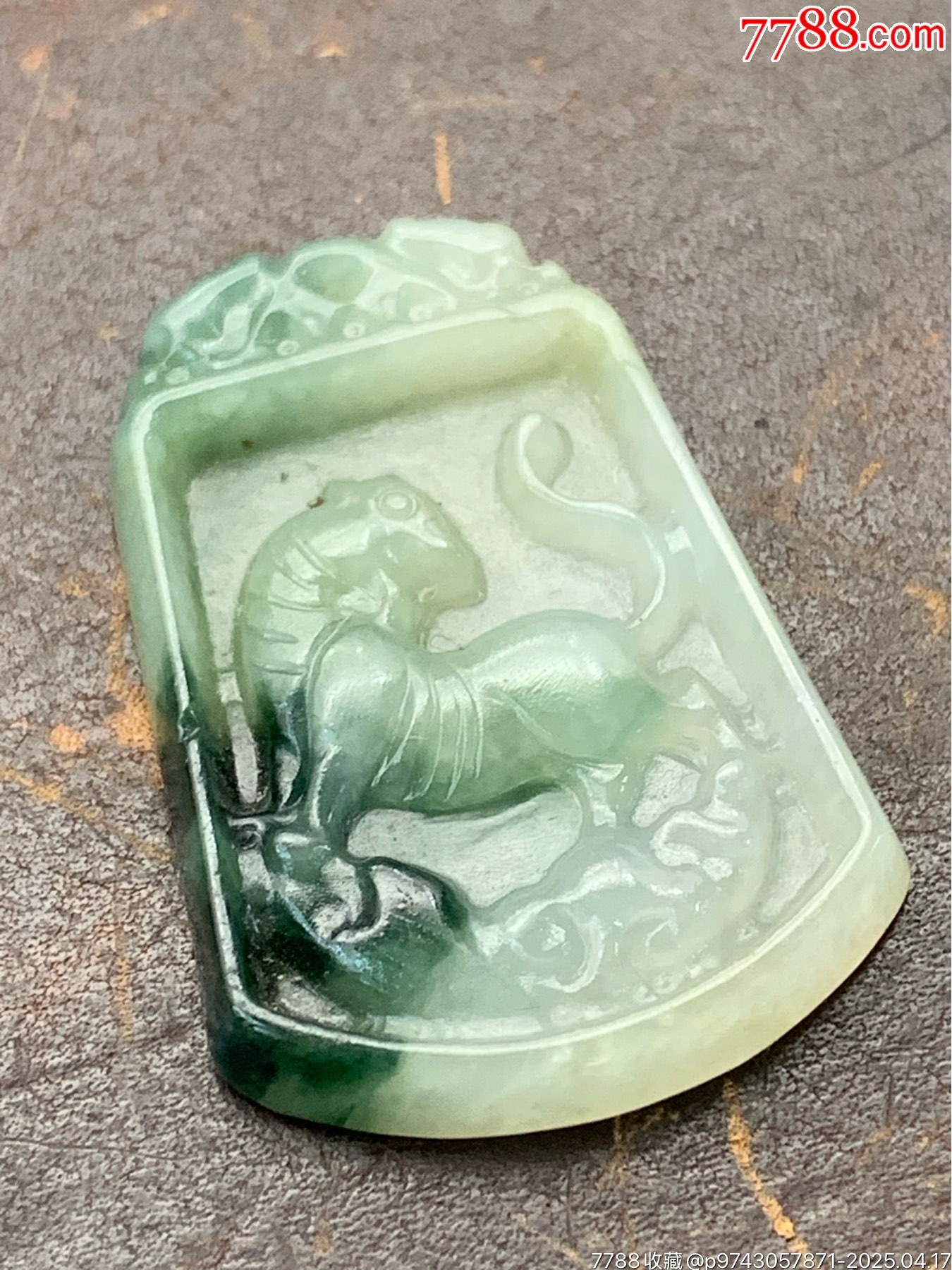 純天然A貨翡翠老貨虎牌_價格25元_第9張_