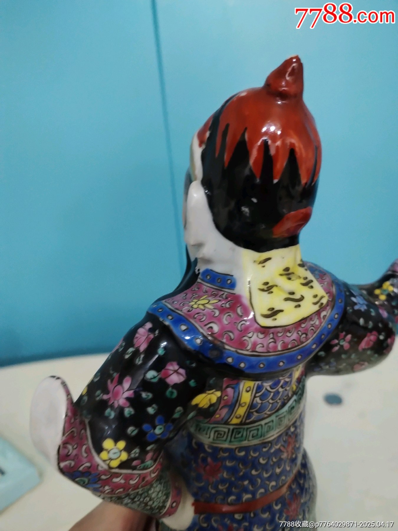 粉彩周倉瓷塑_價格3999元_第8張_
