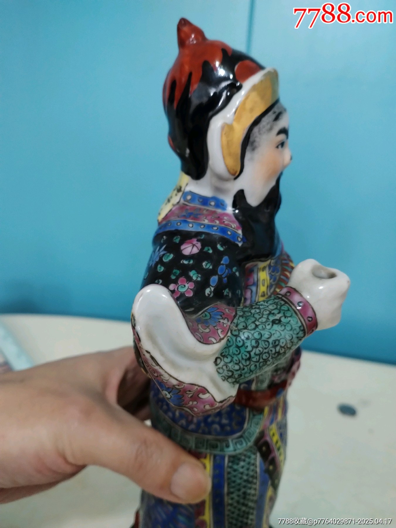 粉彩周倉瓷塑_價格3999元_第10張_