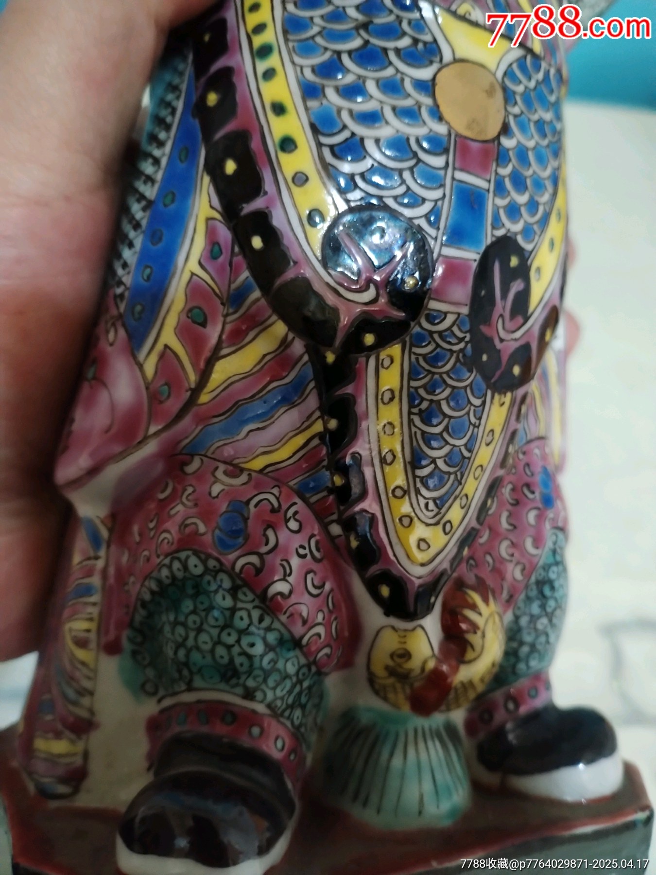 粉彩周倉瓷塑_價格3999元_第12張_