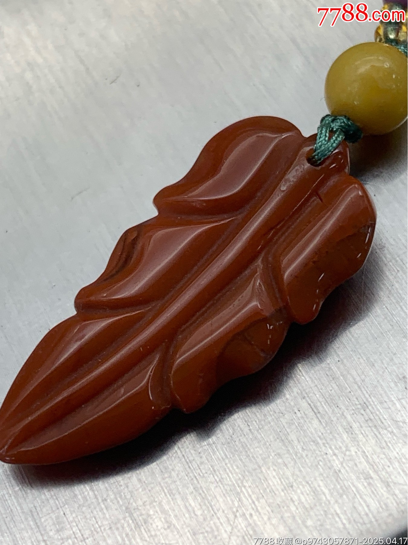 純天然南紅滿肉金枝玉葉掛件_價(jià)格61元_第9張_