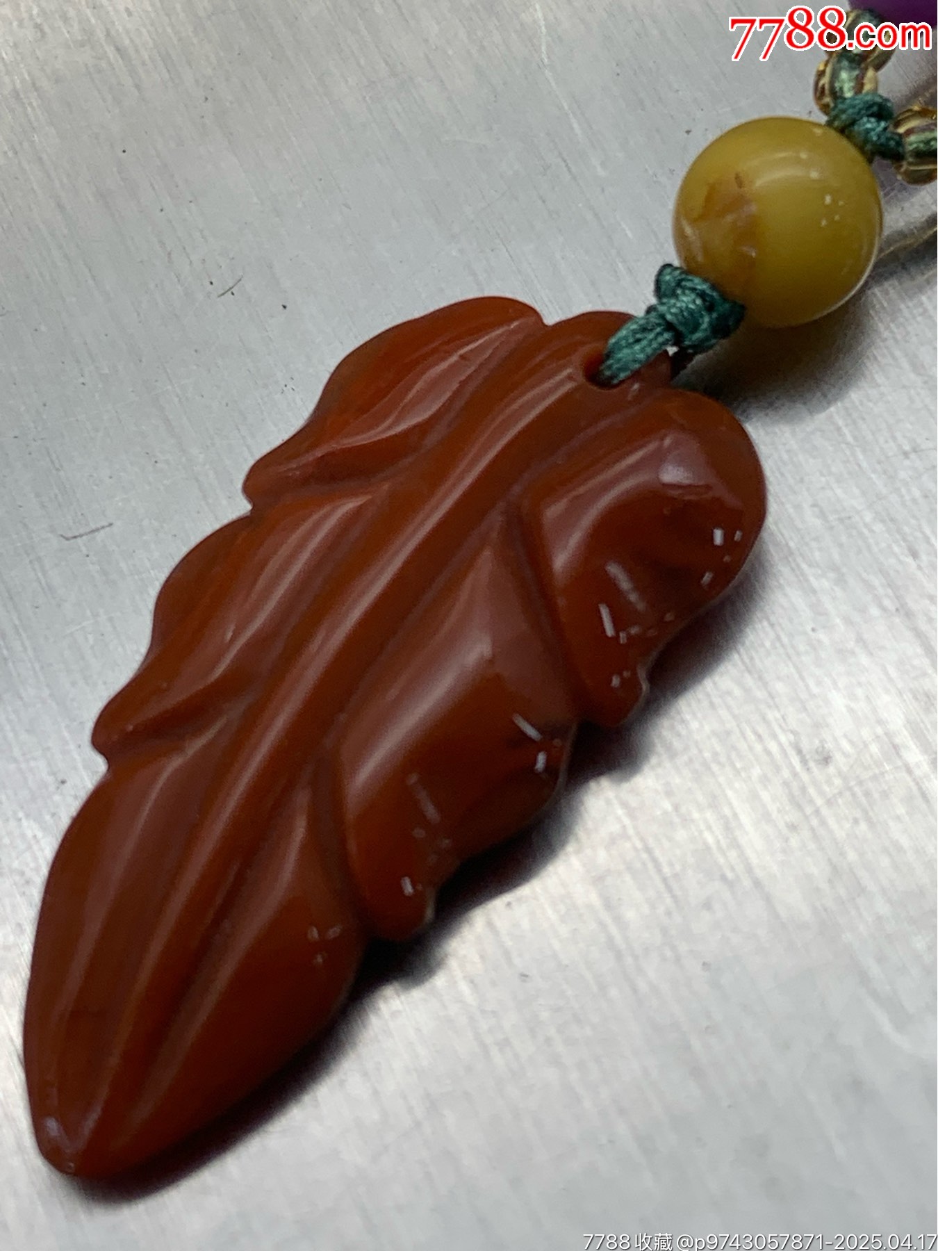 純天然南紅滿肉金枝玉葉掛件_價(jià)格61元_第10張_