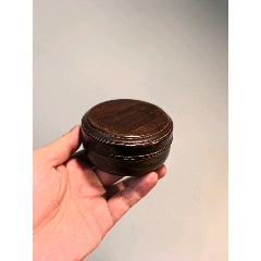 老紅木印泥盒文房盒明式起線香盒粉盒爐_