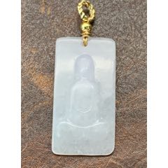 純天然A貨緬甸翡翠無(wú)相佛牌