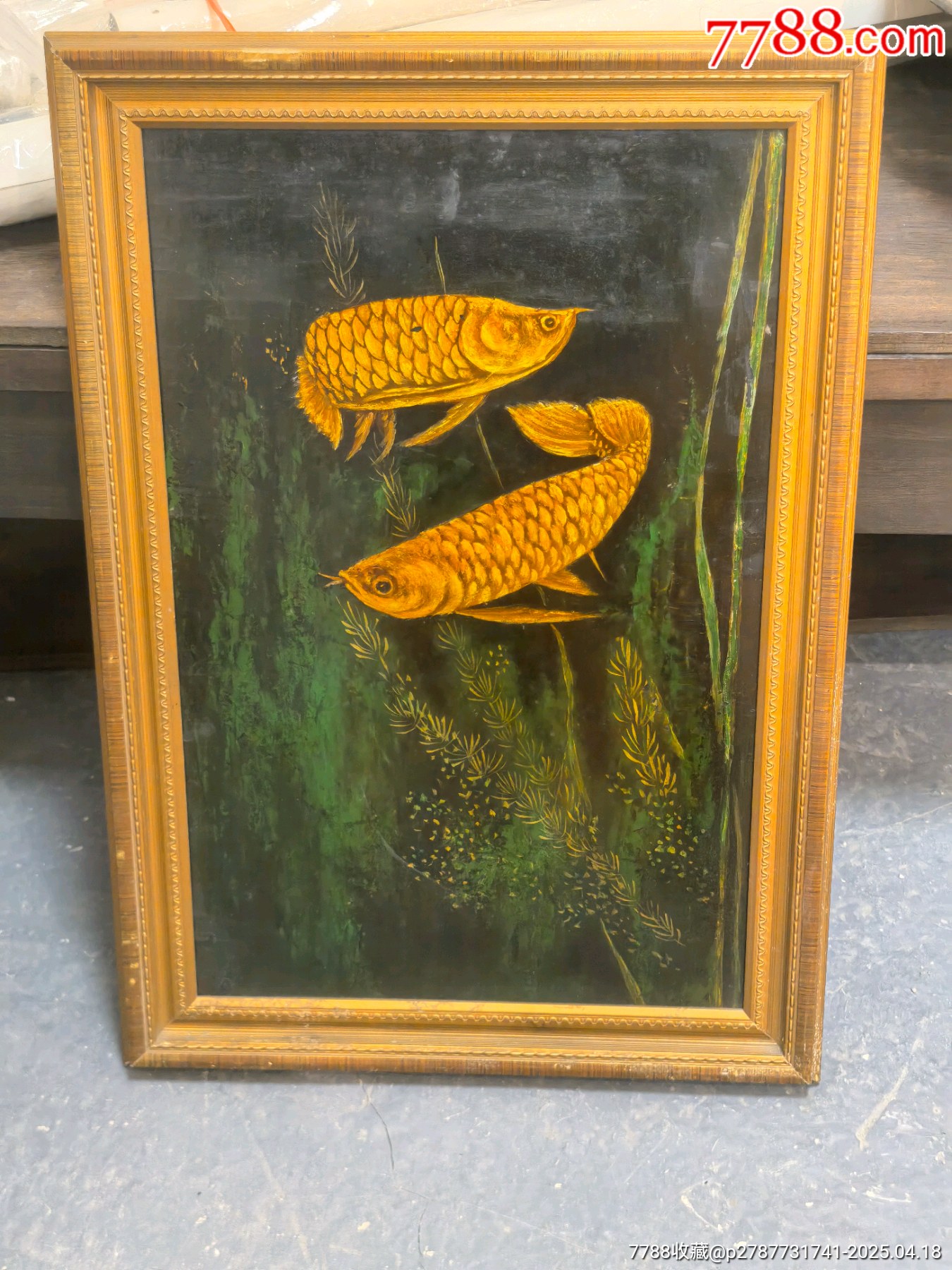 漆畫(huà)金龍魚(yú)《年年有余》_價(jià)格645元_第1張_