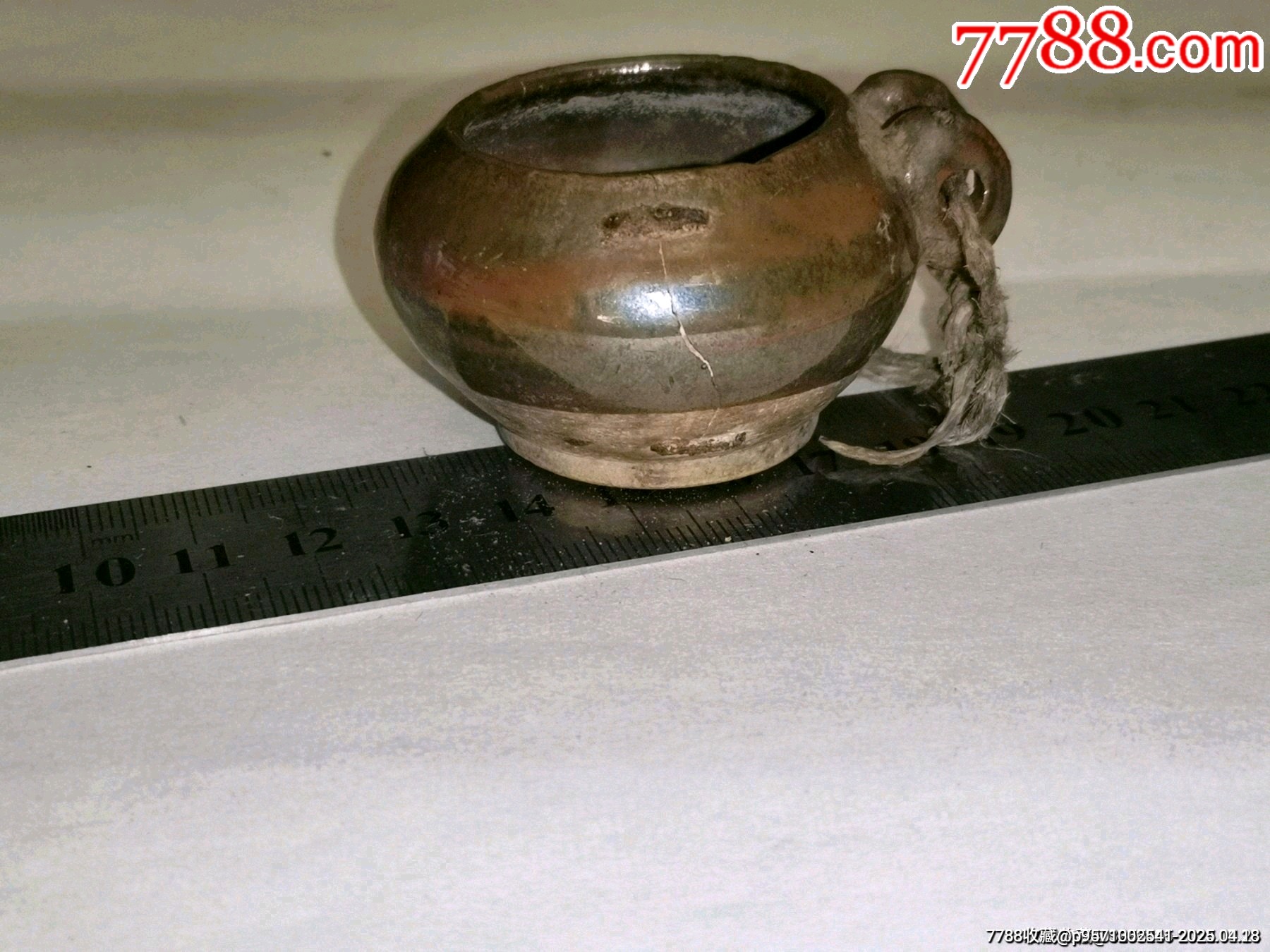 罕見的明代瓷鳥食罐，明清代烏金釉鳥食罐鳥具_(dá)價(jià)格499元_第5張_