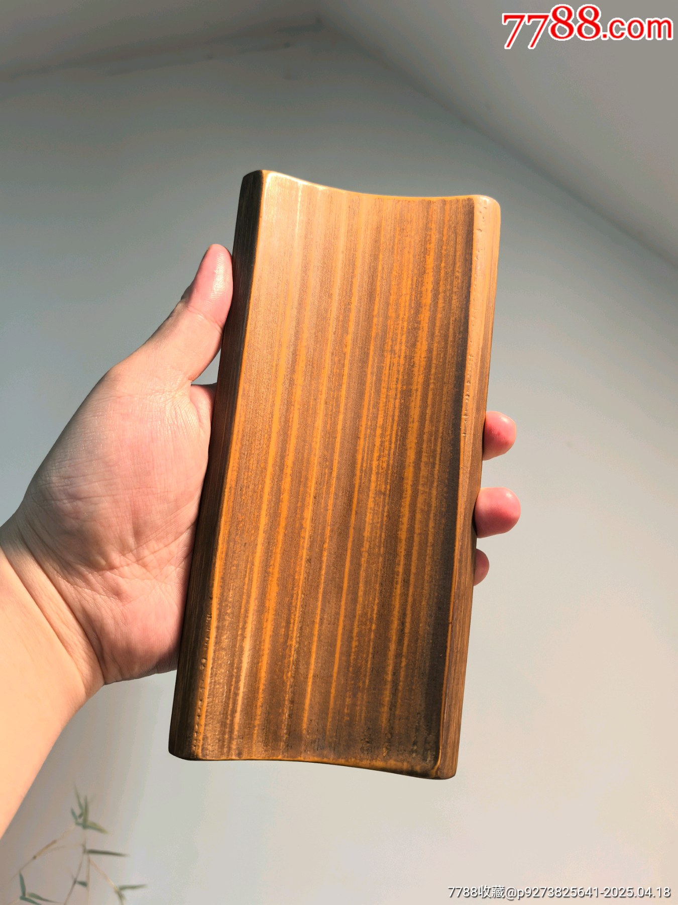 老竹雕詩文臂擱茶則鎮(zhèn)紙-閑翁圖_價格543元【蘭馨堂古玩收藏藝術】_第3張_