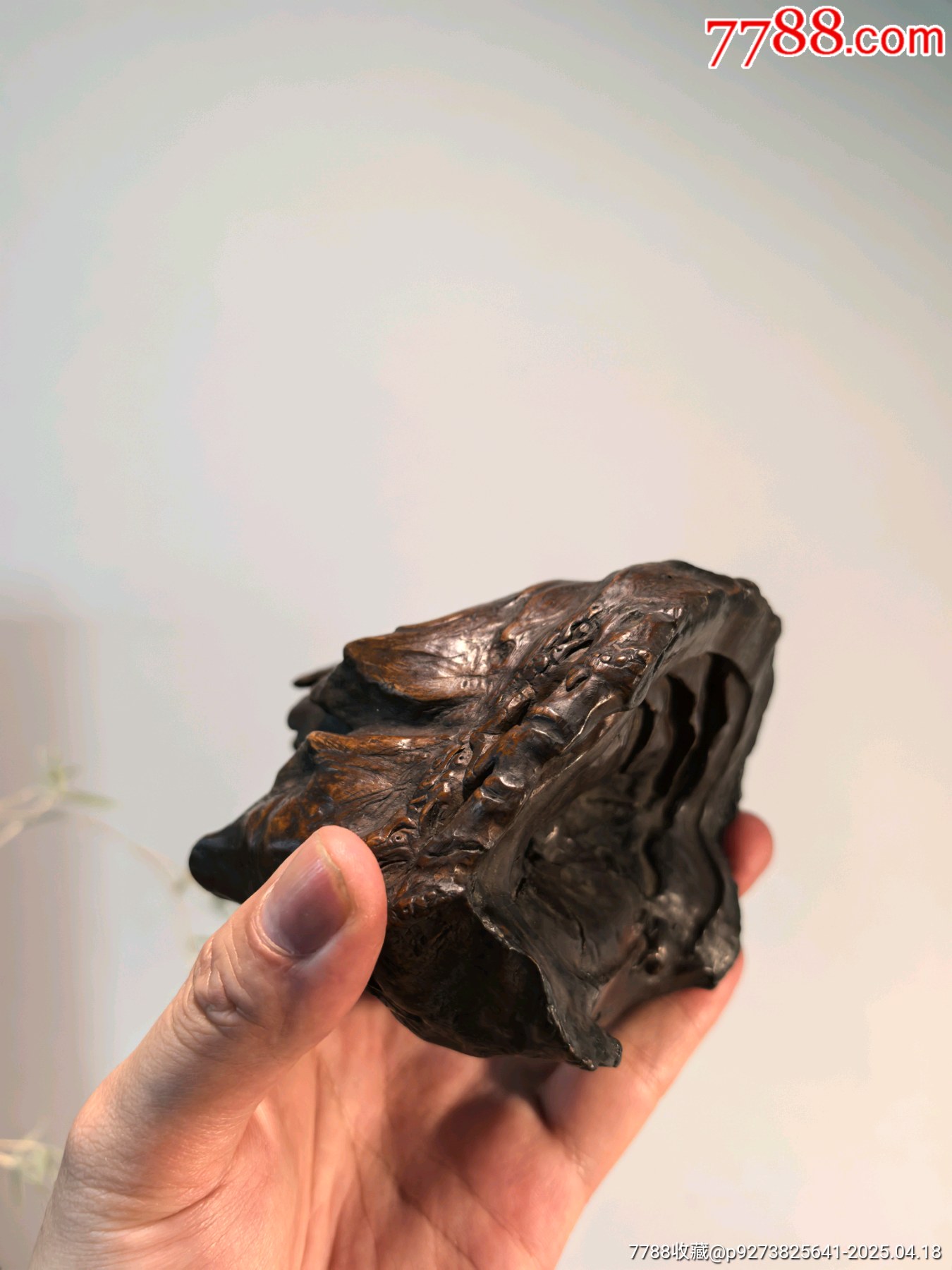 清代老沉香木雕仿竹節(jié)擺件_價(jià)格3506元【蘭馨堂古玩收藏藝術(shù)】_第18張_