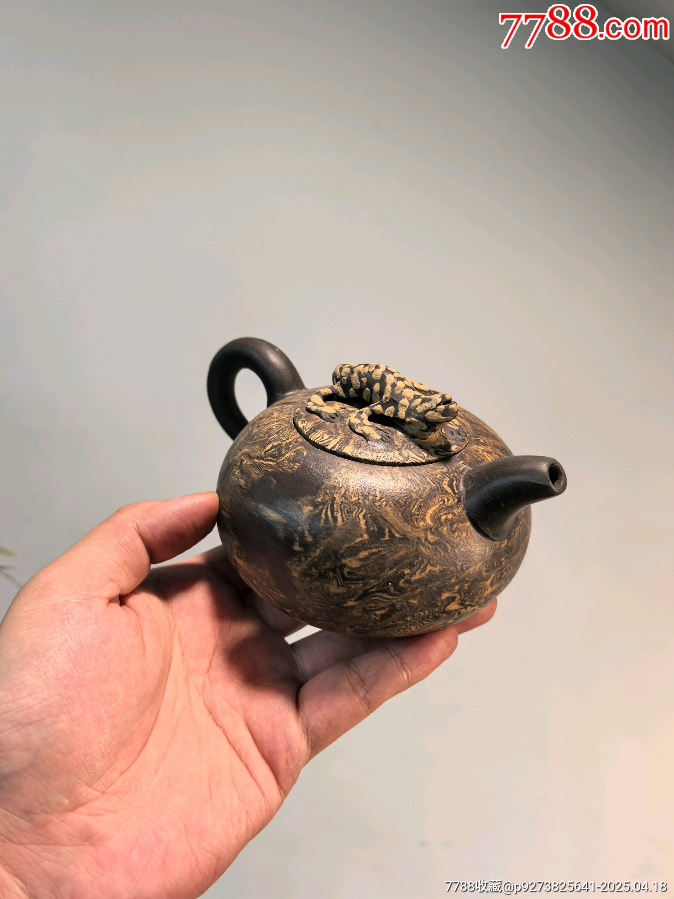 攪泥螭虎紐紫砂壺_價(jià)格61元【蘭馨堂古玩收藏藝術(shù)】_第1張_