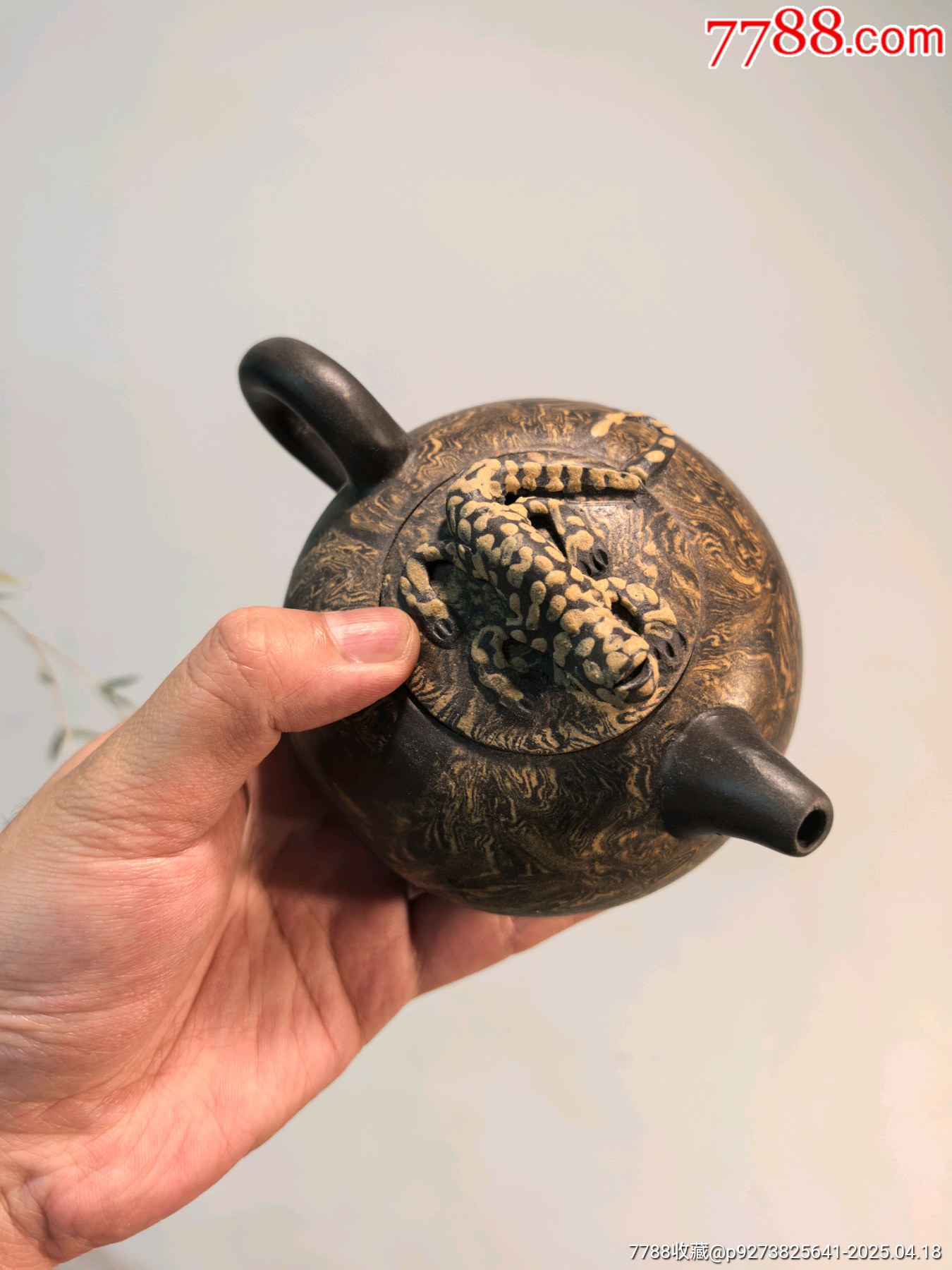 攪泥螭虎紐紫砂壺_價(jià)格61元【蘭馨堂古玩收藏藝術(shù)】_第2張_