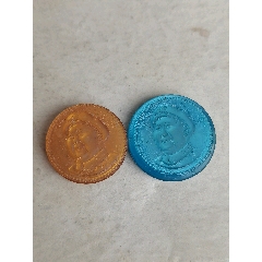 稀缺文*時期有機玻璃毛主席像章
