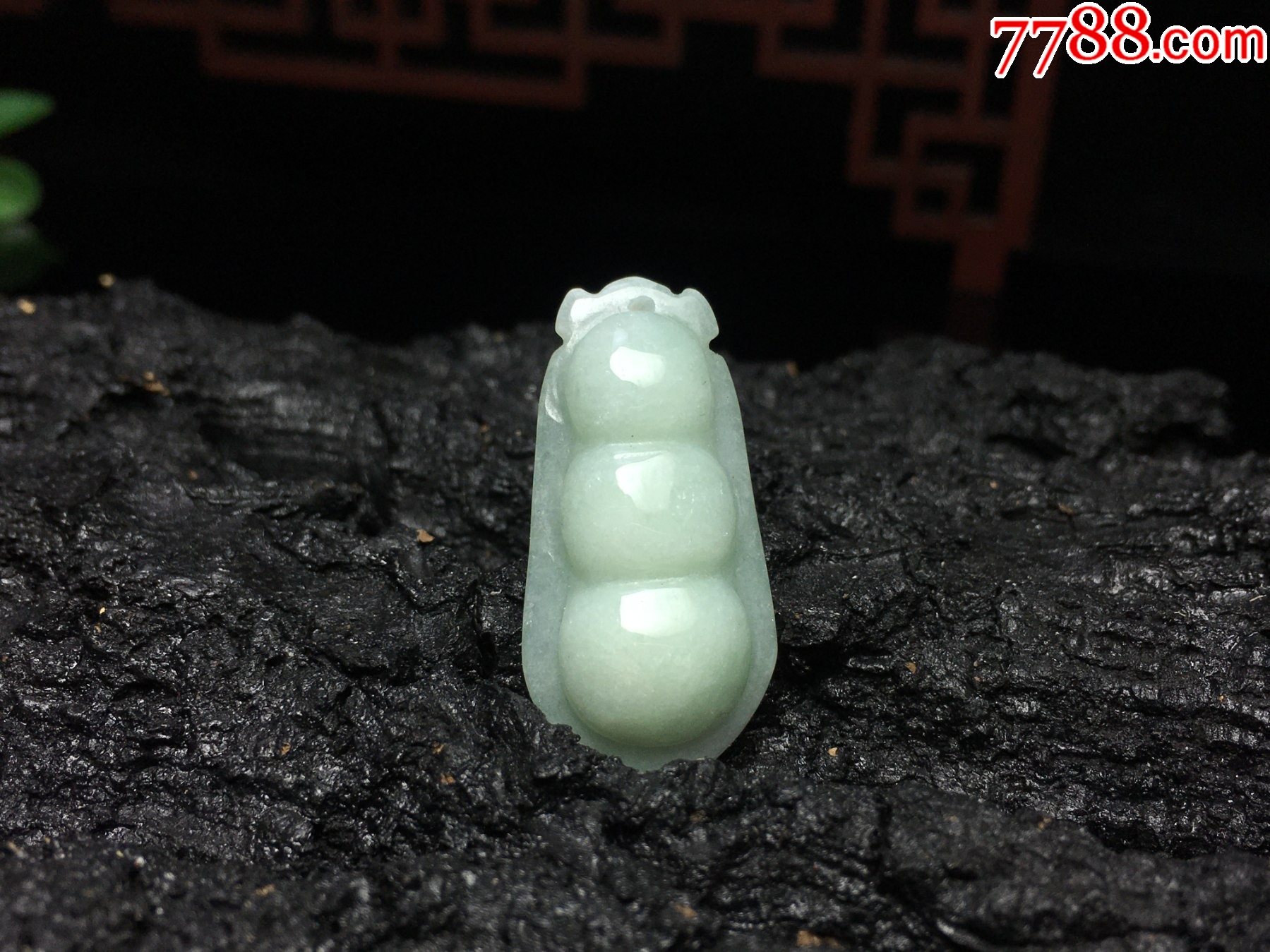 XA01天然翡翠A貨淡綠四季豆福豆吊墜_價(jià)格1元_第3張_