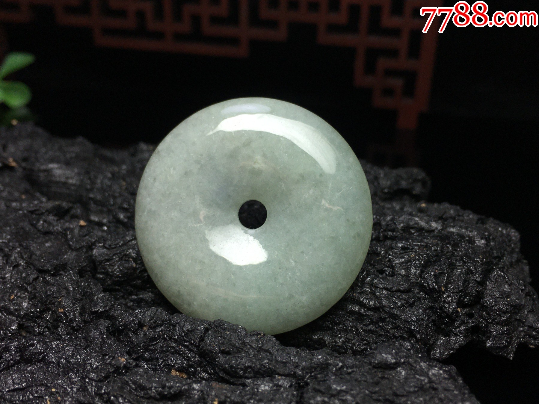 XA02天然翡翠A貨淡綠平安扣吊墜吊墜_價格1元_第1張_
