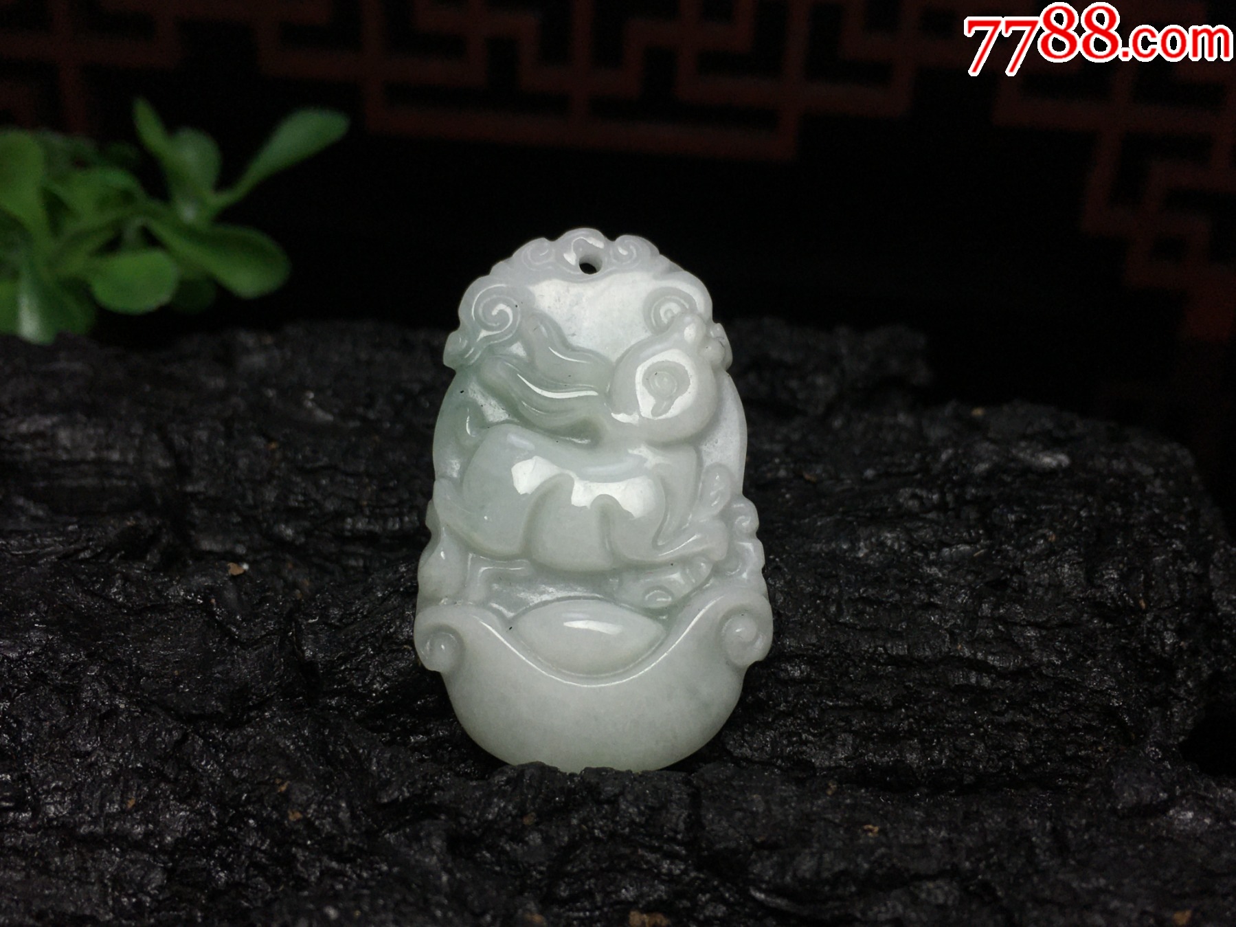 XA04天然翡翠A貨生肖兔吊墜_價格1元_第1張_