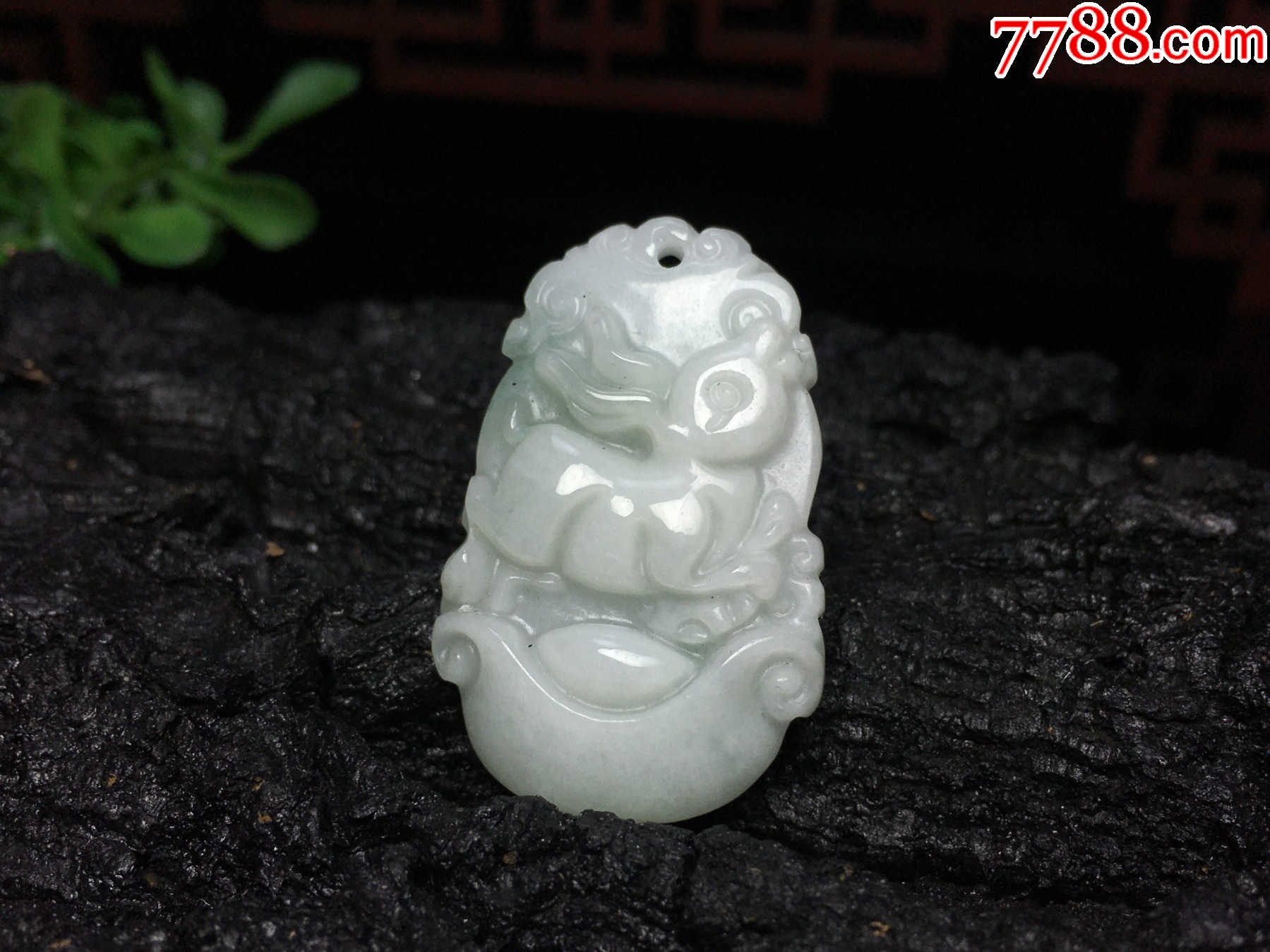 XA04天然翡翠A貨生肖兔吊墜_價格1元_第3張_