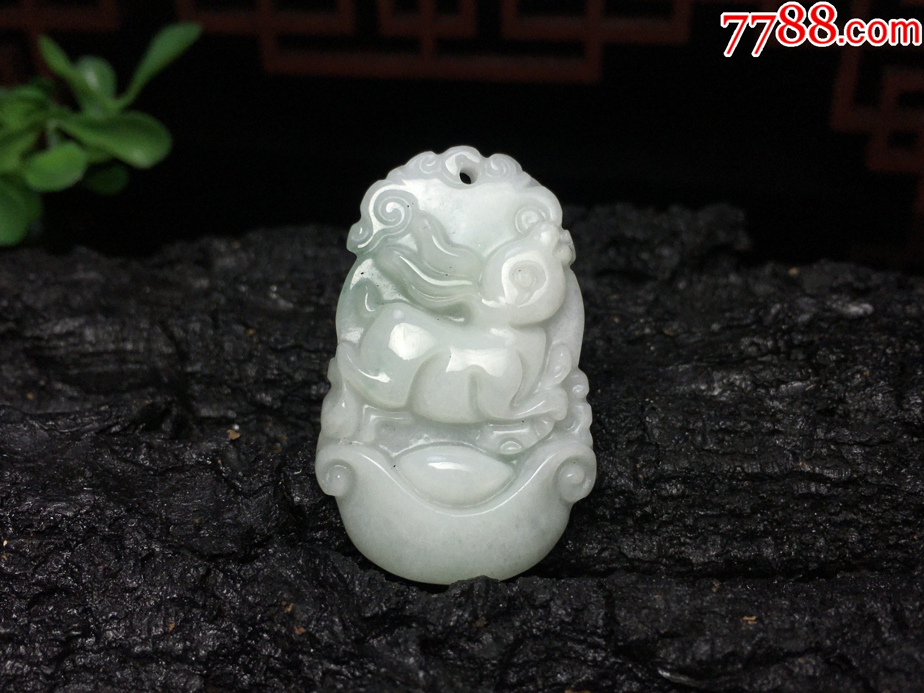 XA04天然翡翠A貨生肖兔吊墜_價格1元_第6張_