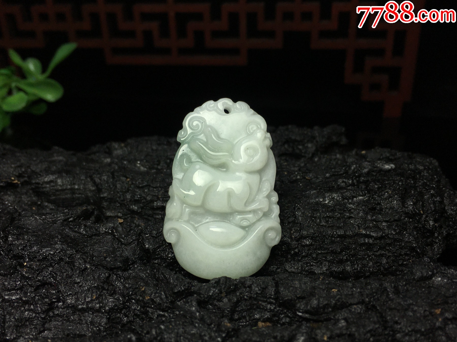 XA04天然翡翠A貨生肖兔吊墜_價格1元_第8張_