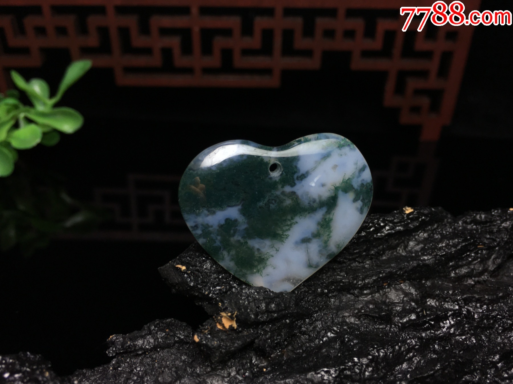 XA05別致水草瑪瑙精致心形吊墜_價格1元_第7張_
