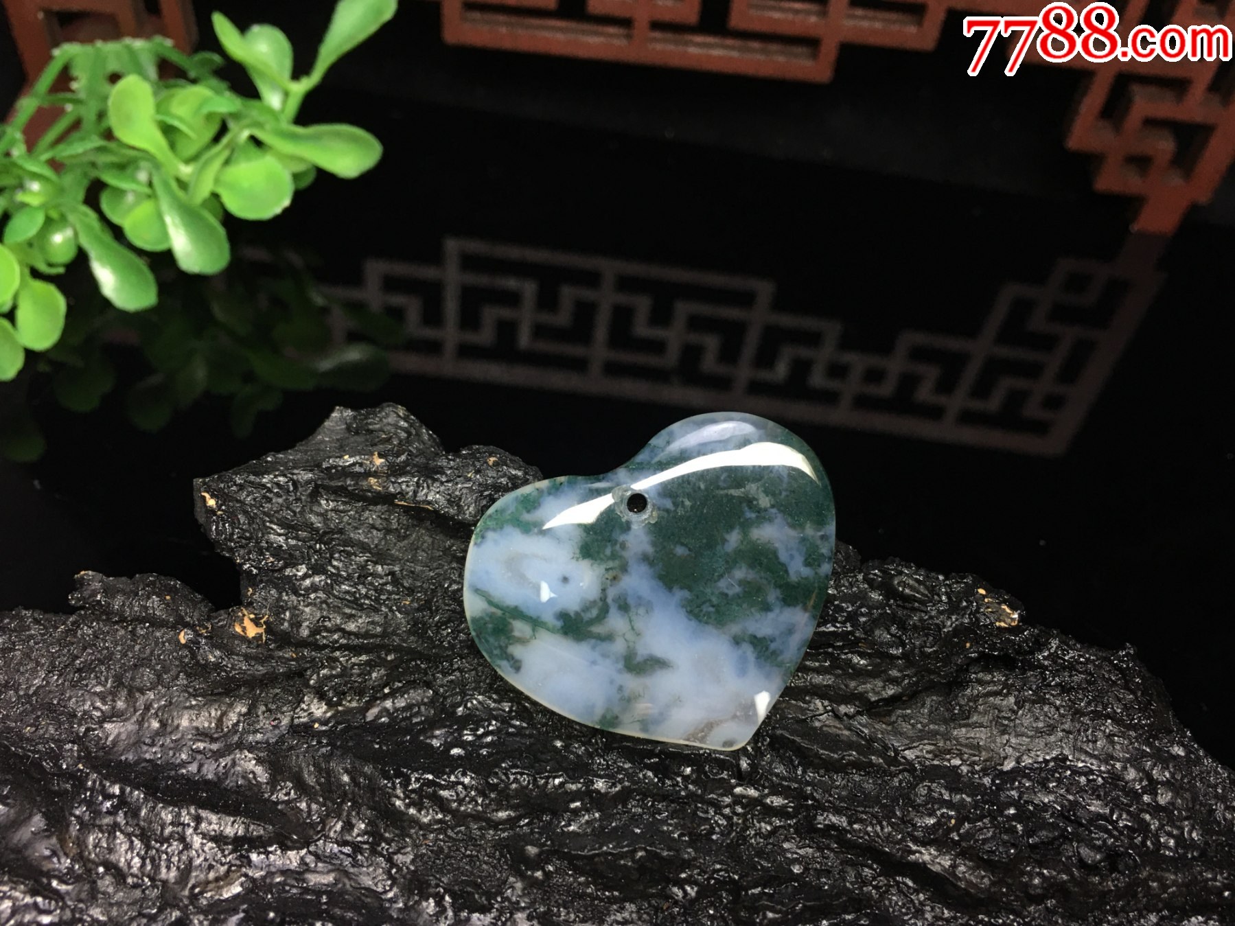 XA05別致水草瑪瑙精致心形吊墜_價格1元_第9張_