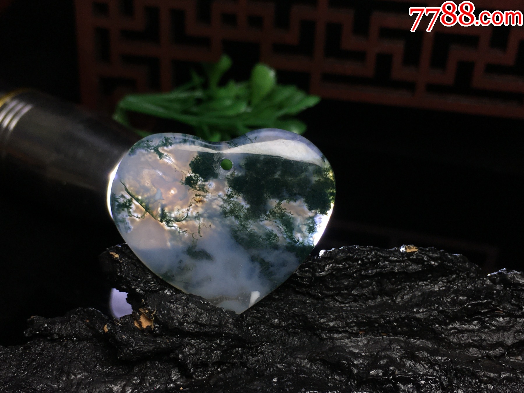 XA05別致水草瑪瑙精致心形吊墜_價格1元_第10張_