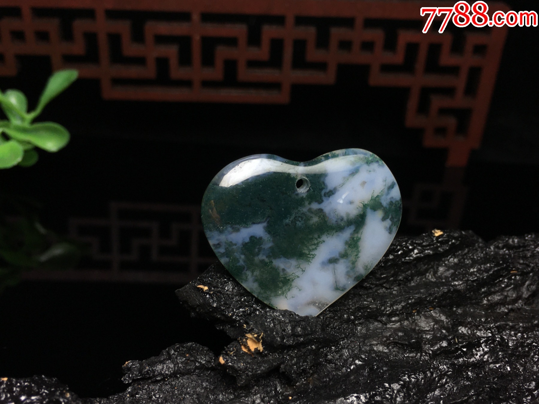 XA05別致水草瑪瑙精致心形吊墜_價格1元_第11張_