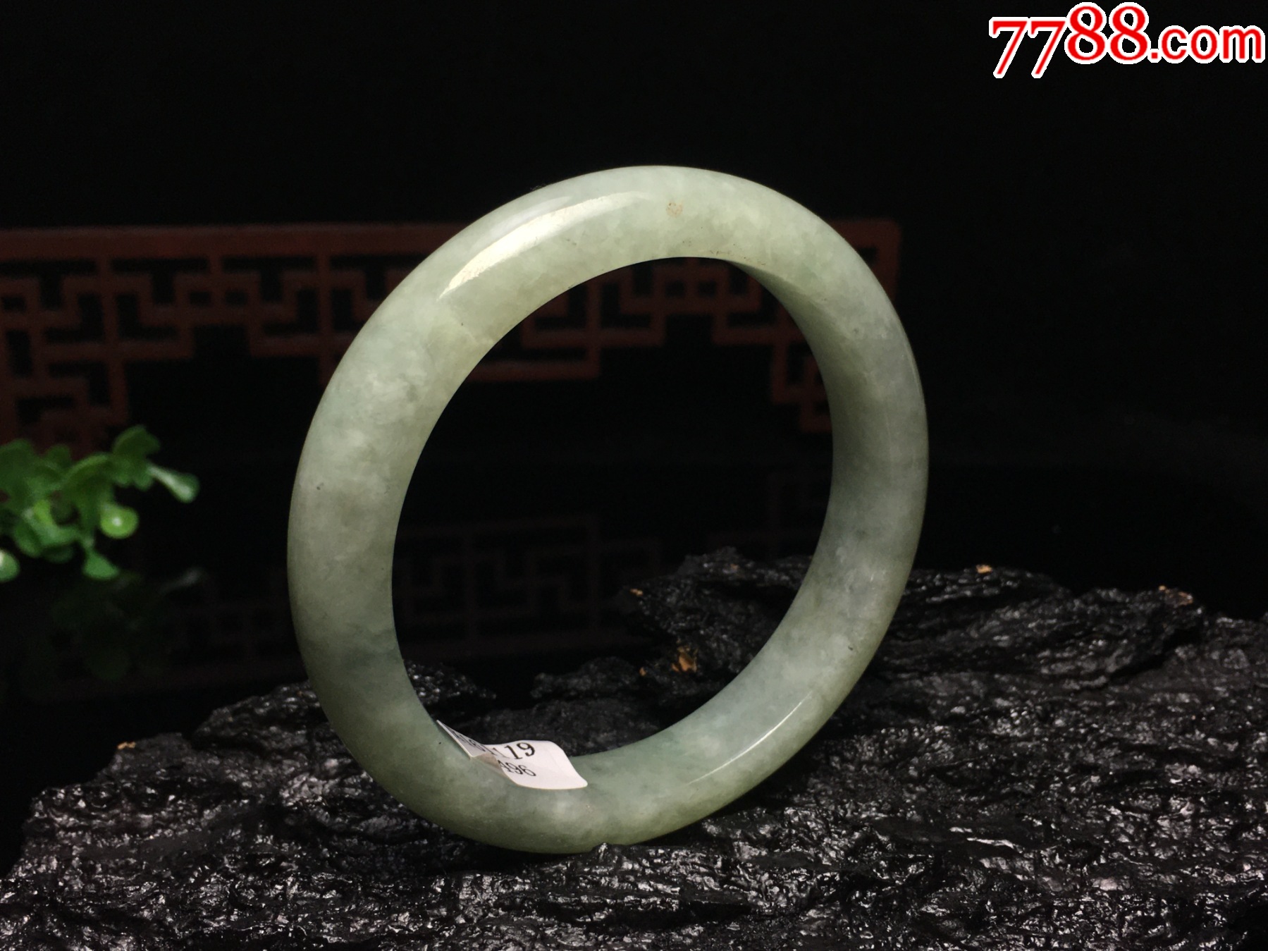 XA13天然翡翠A貨淡綠細條玉手鐲_價格388元_第7張_