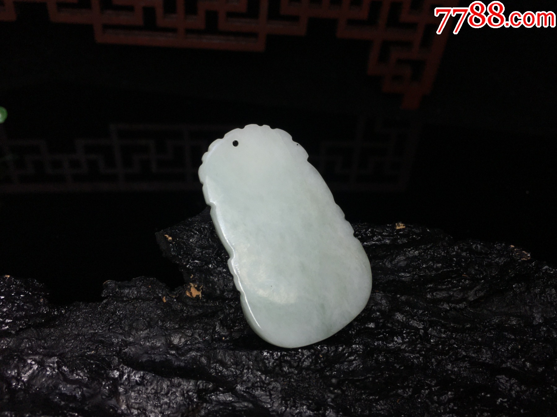 XA18天然翡翠A貨飄花生肖龍吊墜_價(jià)格1元_第9張_
