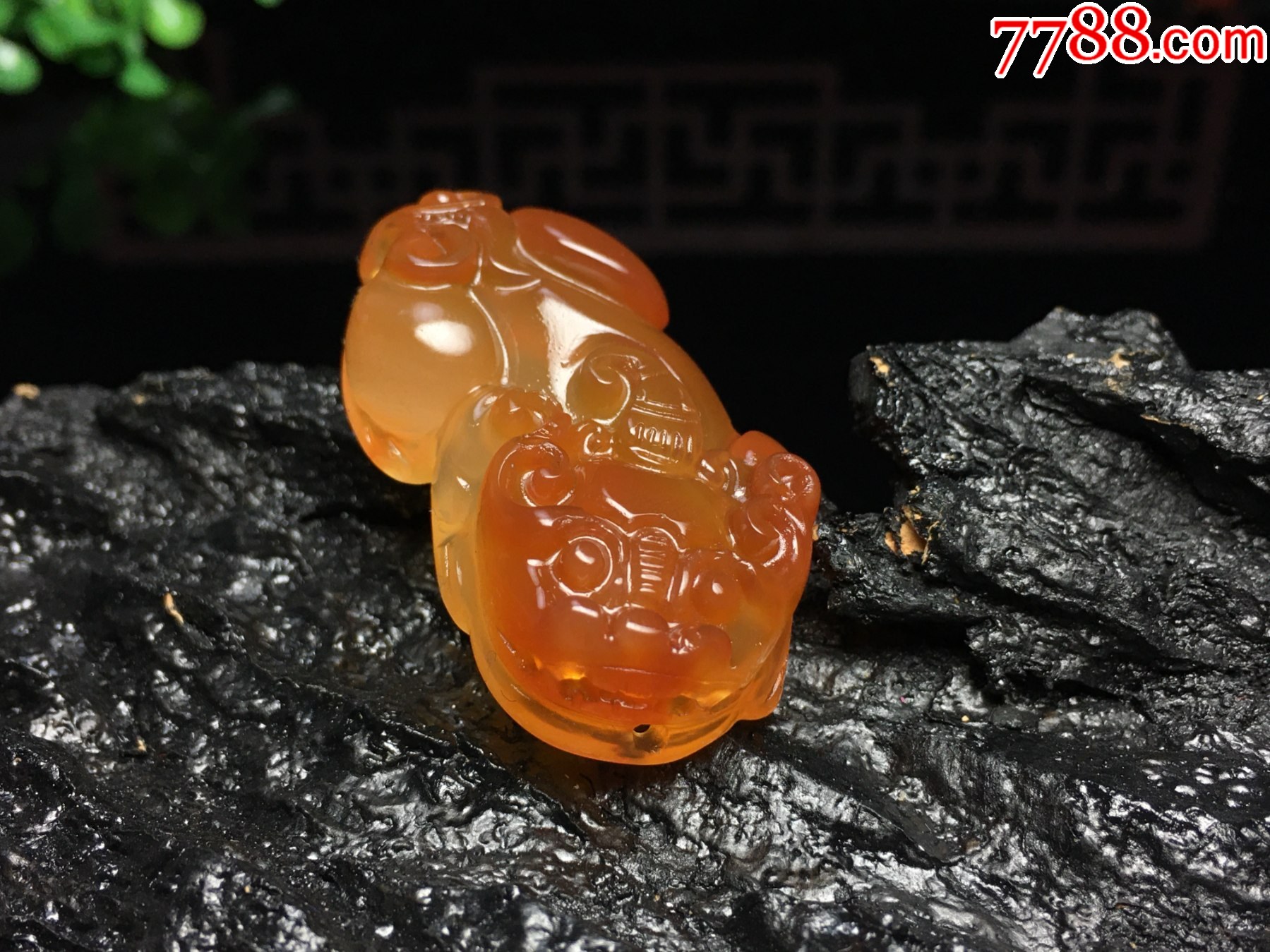 XA16巴西冰透橙紅瑪瑙貔貅吊墜_價格1元_第2張_