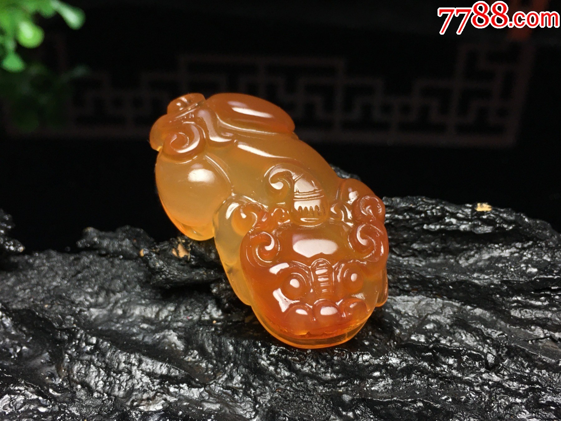 XA16巴西冰透橙紅瑪瑙貔貅吊墜_價格1元_第8張_