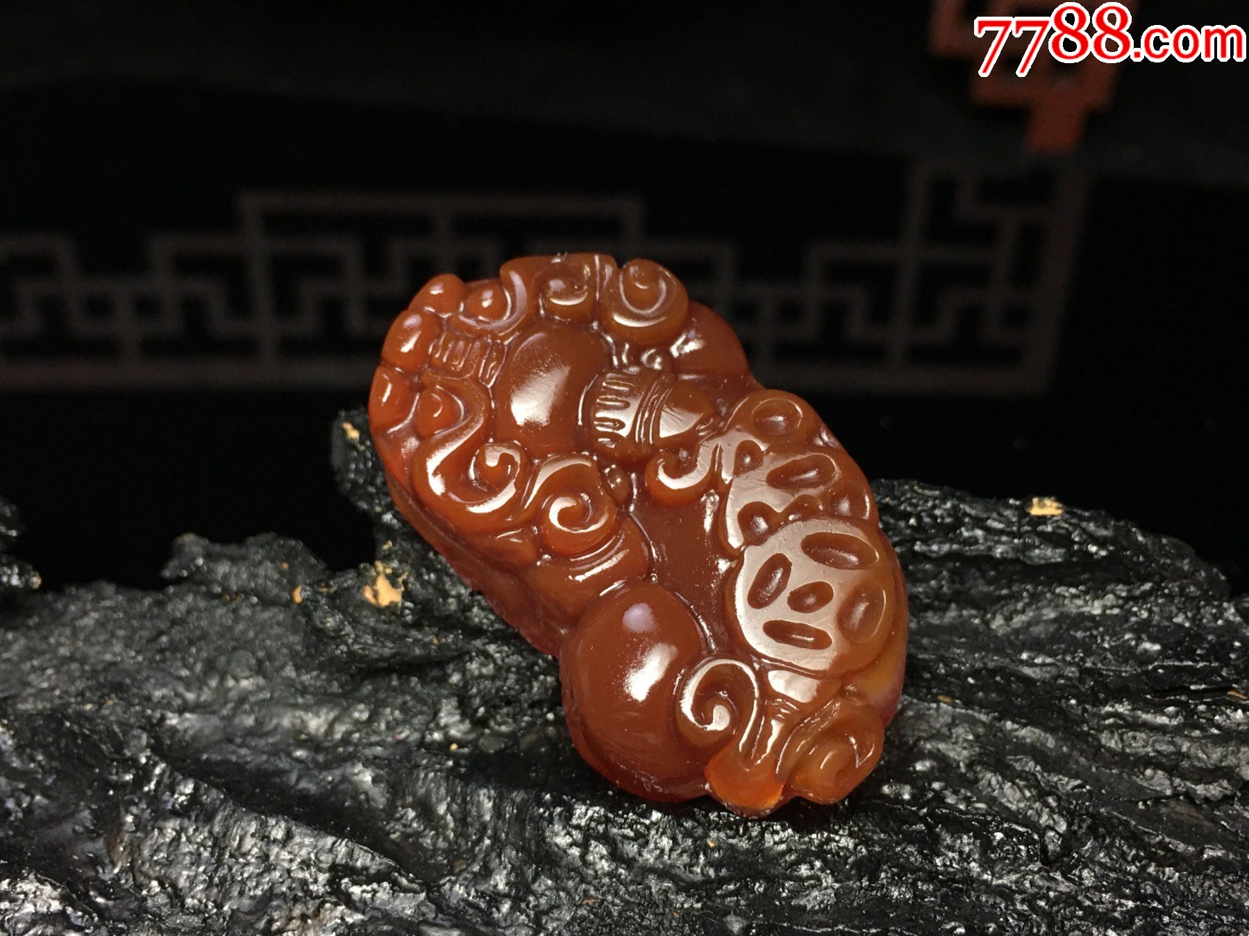 XA20巴西靚麗紅瑪瑙金錢貔貅吊墜_價格1元_第4張_
