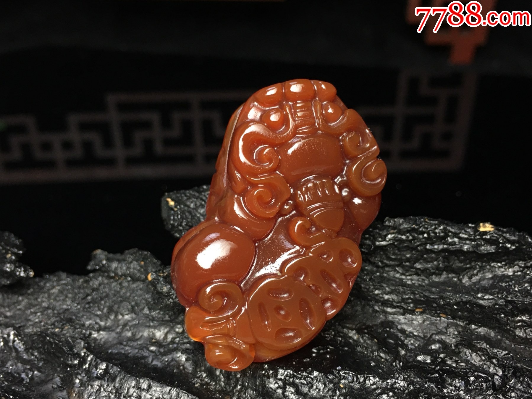 XA20巴西靚麗紅瑪瑙金錢貔貅吊墜_價格1元_第5張_
