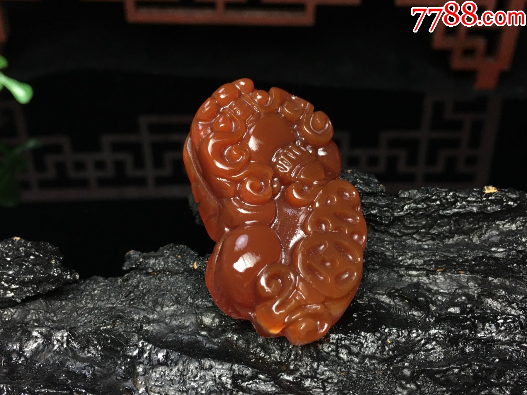 XA20巴西靚麗紅瑪瑙金錢貔貅吊墜_價格1元_第7張_
