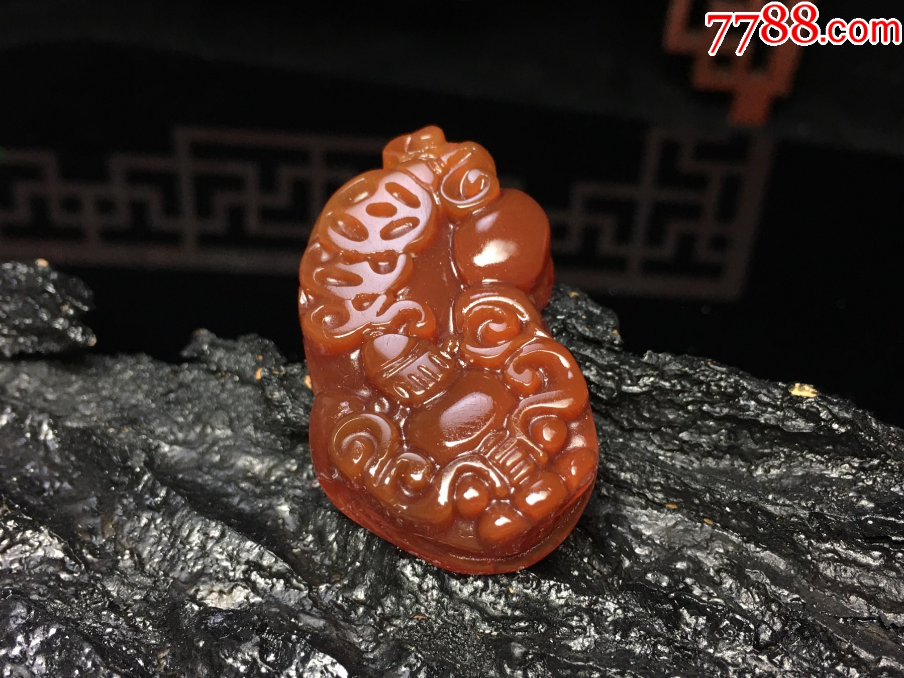 XA20巴西靚麗紅瑪瑙金錢貔貅吊墜_價格1元_第8張_