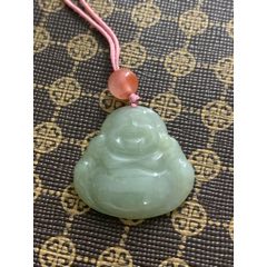 純天然A貨翡翠彌勒佛掛件