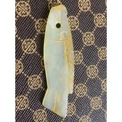 和田玉古玉魚掛件