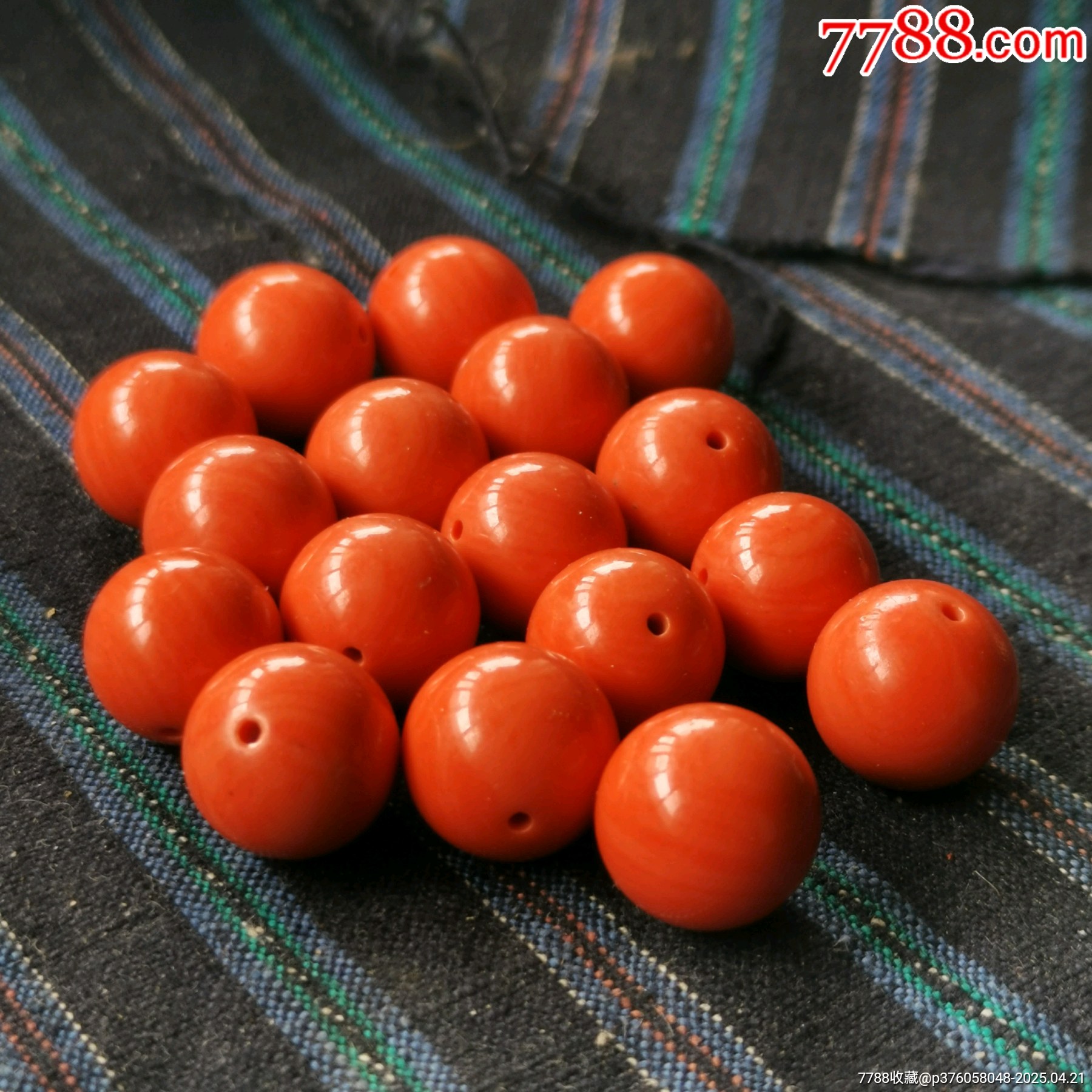 紅色珠子（共1.7顆）_價格128元【嘉禾古玩】_第2張_