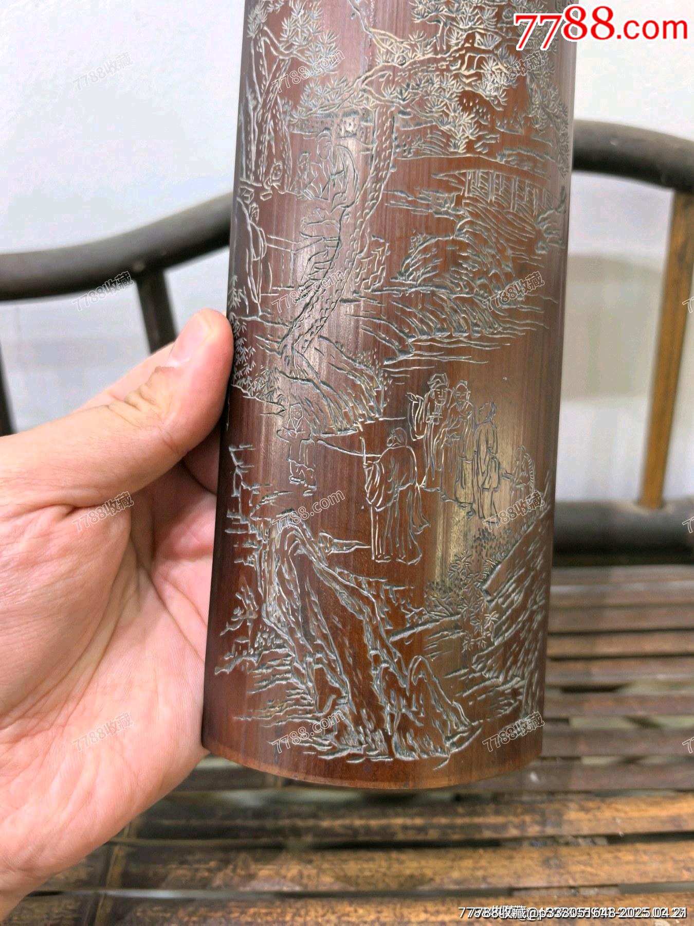 回流老竹刻竹雕人物臂擱鎮(zhèn)紙香山九老_價格397元【蘭馨堂古玩收藏藝術(shù)】_第5張_