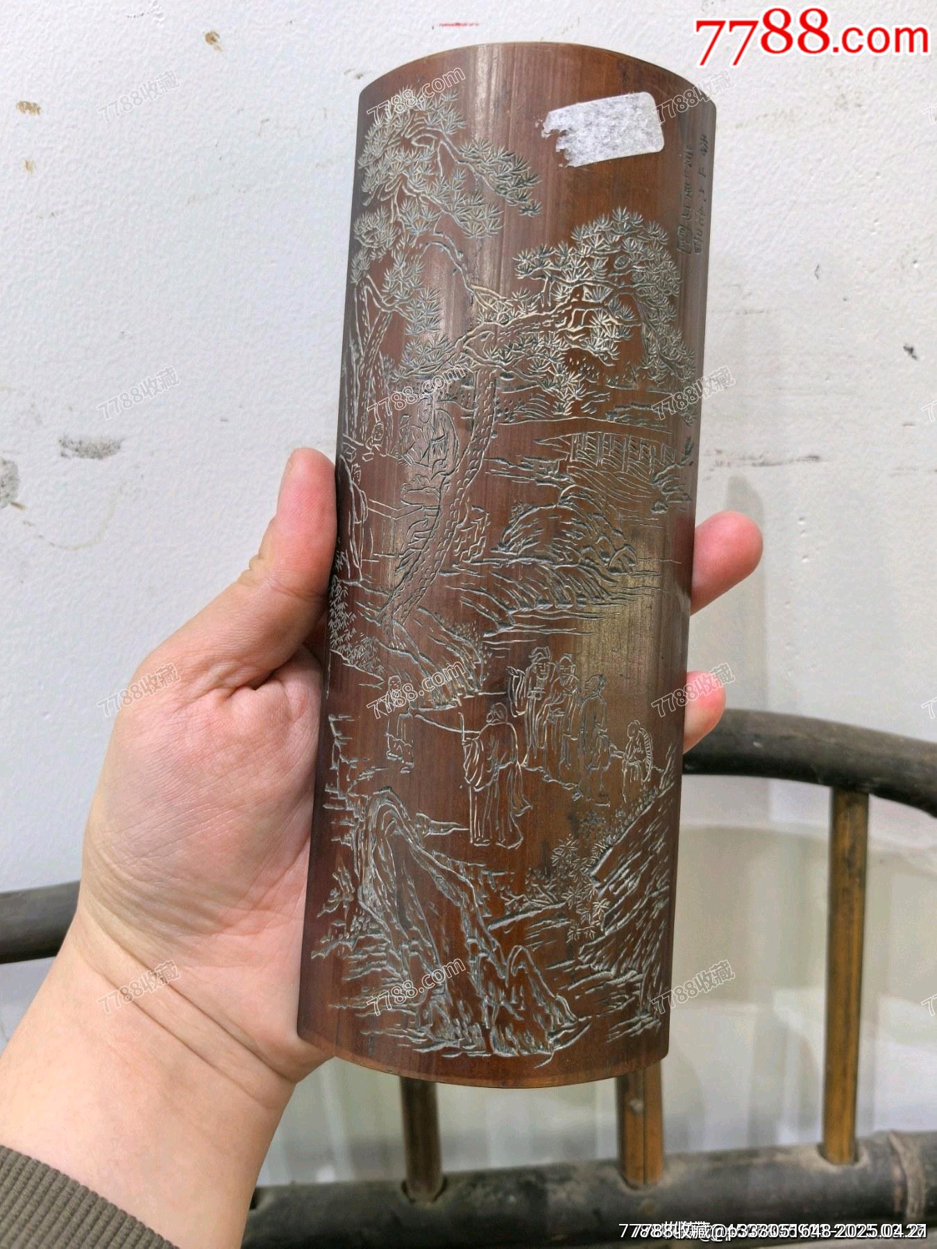 回流老竹刻竹雕人物臂擱鎮(zhèn)紙香山九老_價格397元【蘭馨堂古玩收藏藝術(shù)】_第10張_