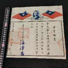 民國(guó)四川省卑縣國(guó)民學(xué)校畢業(yè)證(zc41062200)
